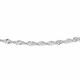 Sterling Silver Twisted Curb Chain With Spring Ring Clasp (Size 24)