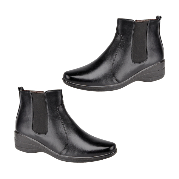 Emma Ladies Ankle Boots (Size 6) - Black