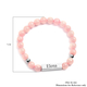 Personalised Engravable Bar Rose Quartz Beads Bracelet Size 7-7.5Inch