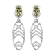 Turkizite and Natural Cambodian Zircon Dangling Earrings (with Push Back) in Platinum Overlay Sterli