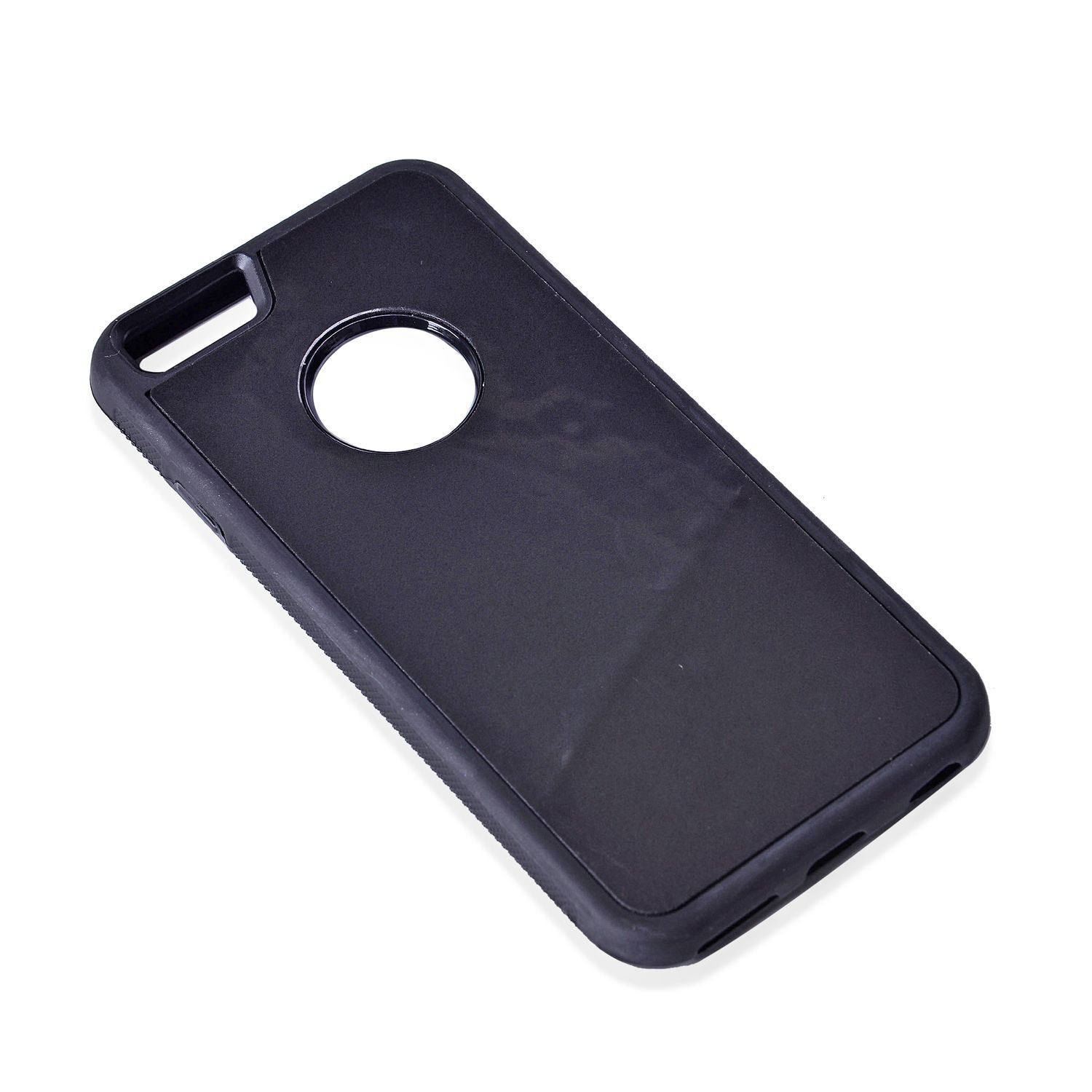 Antigravity iPHONE 6S Phone Cover Black with Logo Hole and Toughened Membrane (Size 14x7 Cm)