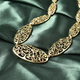 LucyQ Victorian Era Collection - Chrome Diopside Necklace (Size 20) in Yellow Gold Overlay Sterling Silver 3.65 Ct.