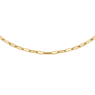 Hatton Garden Close Out -  9K Yellow Gold Paper Clip Necklace (Size - 30) with Spring Ring Clasp - 3