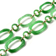 Green Jade and Natural Cambodian Zircon Necklace (Size 23) in Yellow Gold Overlay Sterling Silver 87.00 Ct, Silver Wt. 13.05 Gms