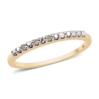 Diamond Half Eternity Ring (Size P) in 14K Gold Overlay Sterling Silver