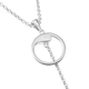 LucyQ Tears Collection- Rhodium Overlay Sterling Silver Pendant with Chain (Size 18/ 20/24)