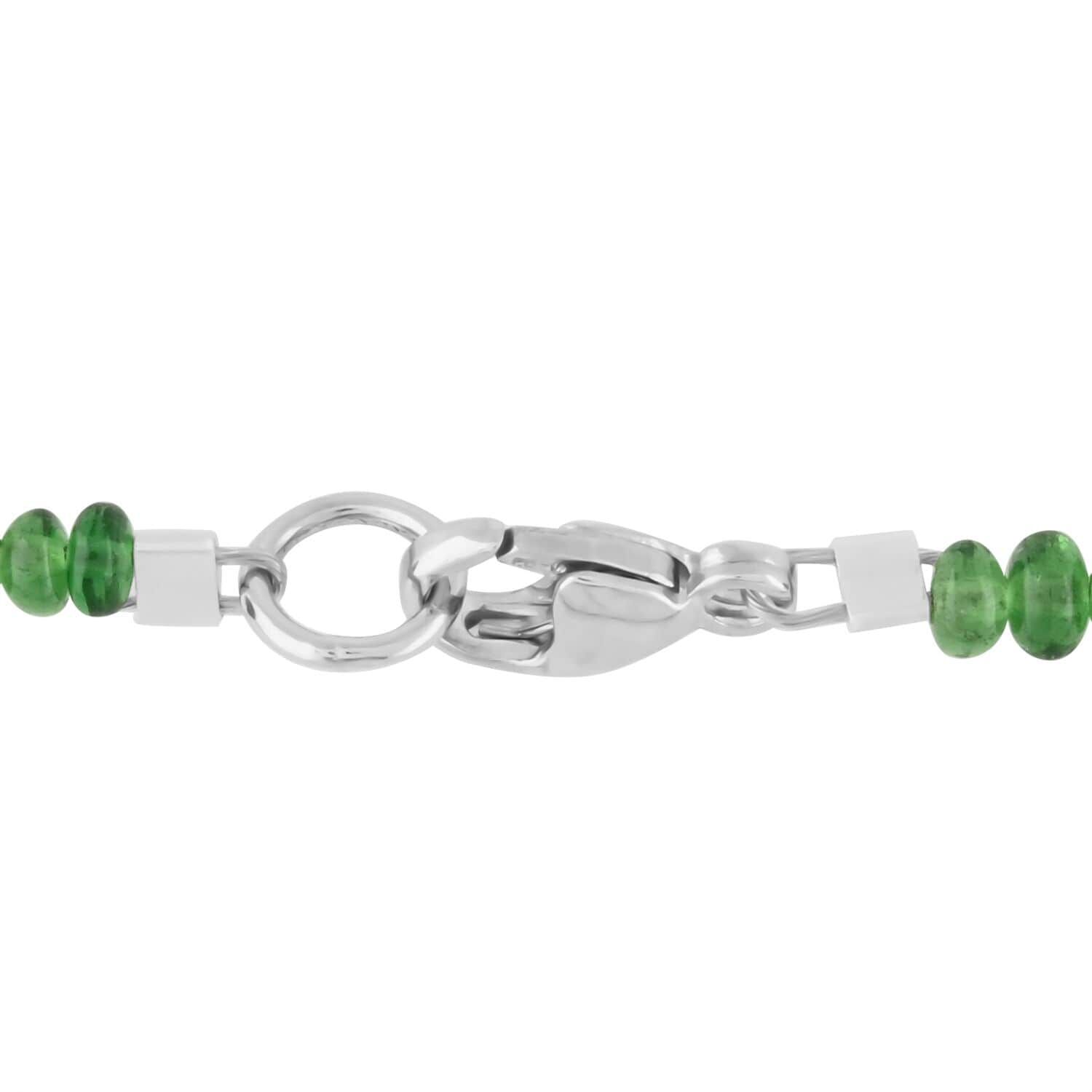950 Platinum  AAAA  Tsavorite Garnet  Necklace (Size - 18) 60.00 ct,  Platinum Wt. 2.75 Gms  60.000  Ct.