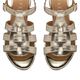 RAVEL Gold Leather Renata Flat Sandals (Size 4)
