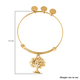 Tree of Life Bangle (Size 7.5 Strechable) in Yellow Gold Tone