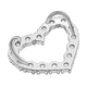 Moissanite Heart Pendant in Rhodium Overlay Sterling Silver 1.50 Ct.