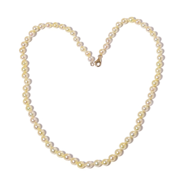 ILIANA 18K Y Gold Japanese Akoya Pearl (Rnd) Necklace (Size 18)
