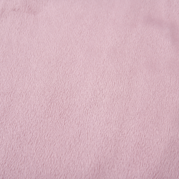 Premium 3 Piece Bedding Set - Faux Fur Blanket (Size 225x220 Cm) and 2 Pillow Cases (Size 70x50 Cm) - Pink