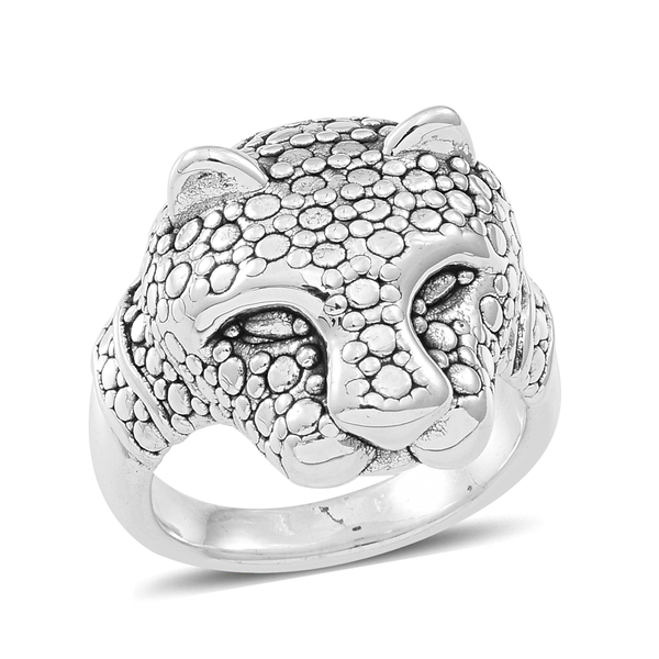 Thai Statement Collection Inspired Sterling Silver Leopard Ring, Silver wt 5.61 Gms.