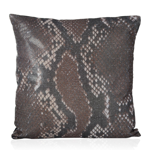 Multi Colour Snake Pattern Cushion (Size 43x43 Cm)