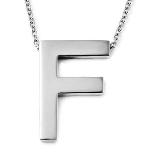 Initial F Necklace (Size - 20) in Stainless Steel
