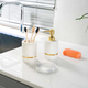 Set of 3 - Marble Bath Room (Brush Holder, Soap Dispenser and Soap Dish)