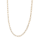 NY Close Out Deal - Gold Overlay Sterling Silver Paperclip Necklace with Lobster Clasp (Size - 24)