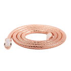 Designer Inspired Austrian Crystal and Simulated Black Spinel Necklace (Size 51) in Rose Gold Tone