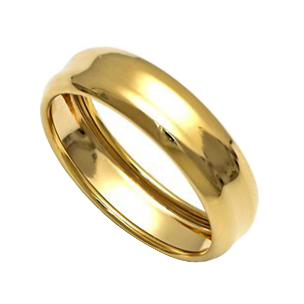 9K Yellow Gold Rachel Galley Band Ring(Hollow Jewellery).