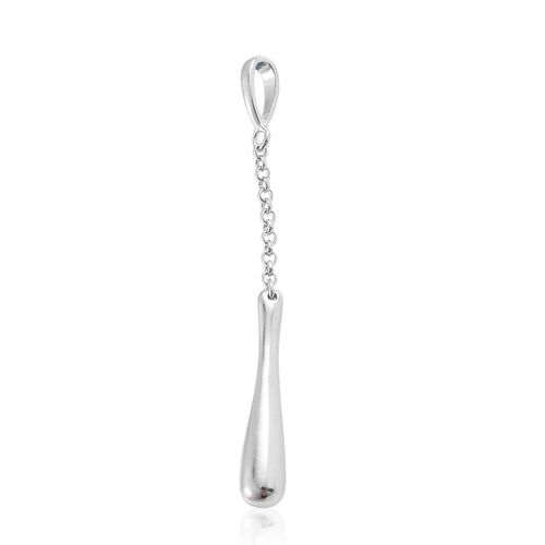 LucyQ Chain Drip Pendant in Rhodium Plated Sterling Silver - 2309942 - TJC