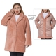 Solid Light Pink Soft Reversible Winter Overcoat