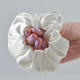 3 Piece Set - 100% Mulberry Silk Pillowcase (50x75cm), Scrunchie & Eye Mask (23x10cm) - Ivory