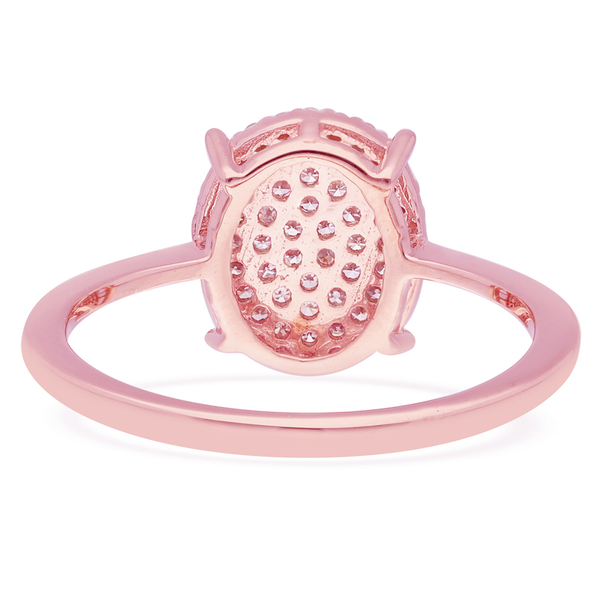 9K Rose Gold Natural Pink Diamond (I3) Cluster Ring 0.25 Carat