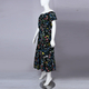 LA MAREY 100% Rayon Floral Printed Maxi Dress (Size - M) - Black