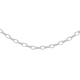 Sterling Silver Oval Belcher Chain (Size 16) With Spring Ring Clasp.