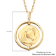 Sunday Child 14K Gold Overlay Sterling Silver Aquarius Zodiac Sign Pendant with Chain (Size 20), Silver Wt. 6.47 Gms