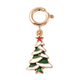 Christmas Theme Multi Purpose Christams Tree Enamelled Charm in Yellow Gold Tone