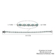 Grandidierite and Natural Cambodian Zircon Bracelet (Size 7.5) in Platinum Overlay Sterling Silver 4.59 Ct, Silver wt. 9.30 Gms