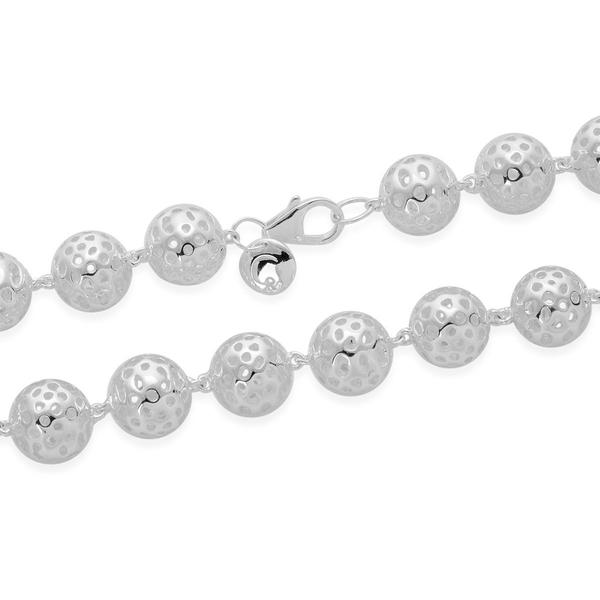 RACHEL GALLEY Sterling Silver Mini Globe Necklace (Size 20), Silver wt 70.00 Gms.