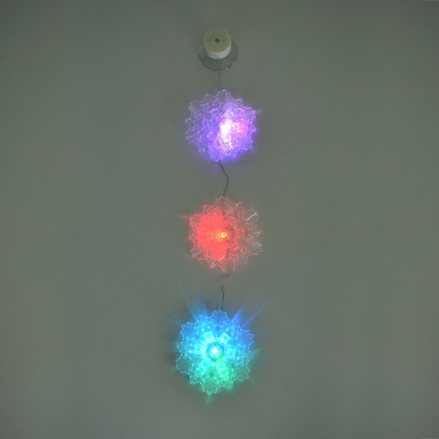 (Option 2) Flashes Multi Colour Xmas Decorations Snowflake LED Light (Size 46x10 Cm)