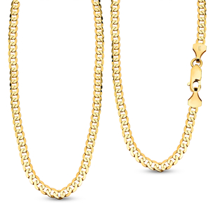 Limited Available- 9K Yellow Gold Square Curb Necklace (Size - 22), Gold wt. 15.07 Gms