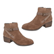 Lotus Dani Taupe Suede Ankle Boots with Wrap Around Buckle Details (Size 4)