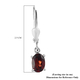 Mozambique Garnet Lever Back Earrings in Platinum Overlay Sterling Silver 1.94 Ct.