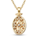 White Austrian Crystal Pendant With Chain (Size - 24 With 2 Inch Extender) in Yellow Gold Tone