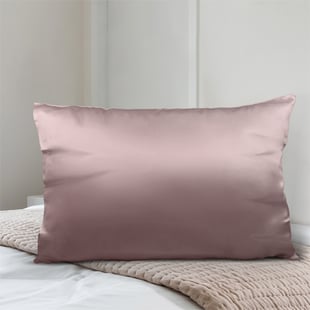 SERENITY NIGHT 100% Mulberry Silk Pillowcase Infused with Hyaluronic & Argan Oil in Pink (Size 75x50 Cm)
