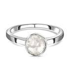 Artisan Crafted Polki Diamond Ring (Size L) in Platinum Overlay Sterling Silver 0.25 Ct.