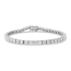 Moissanite Bracelet (Size - 7) in Rhodium Overlay Sterling Silver 9.60 Ct, Silver Wt. 9.31 Gms