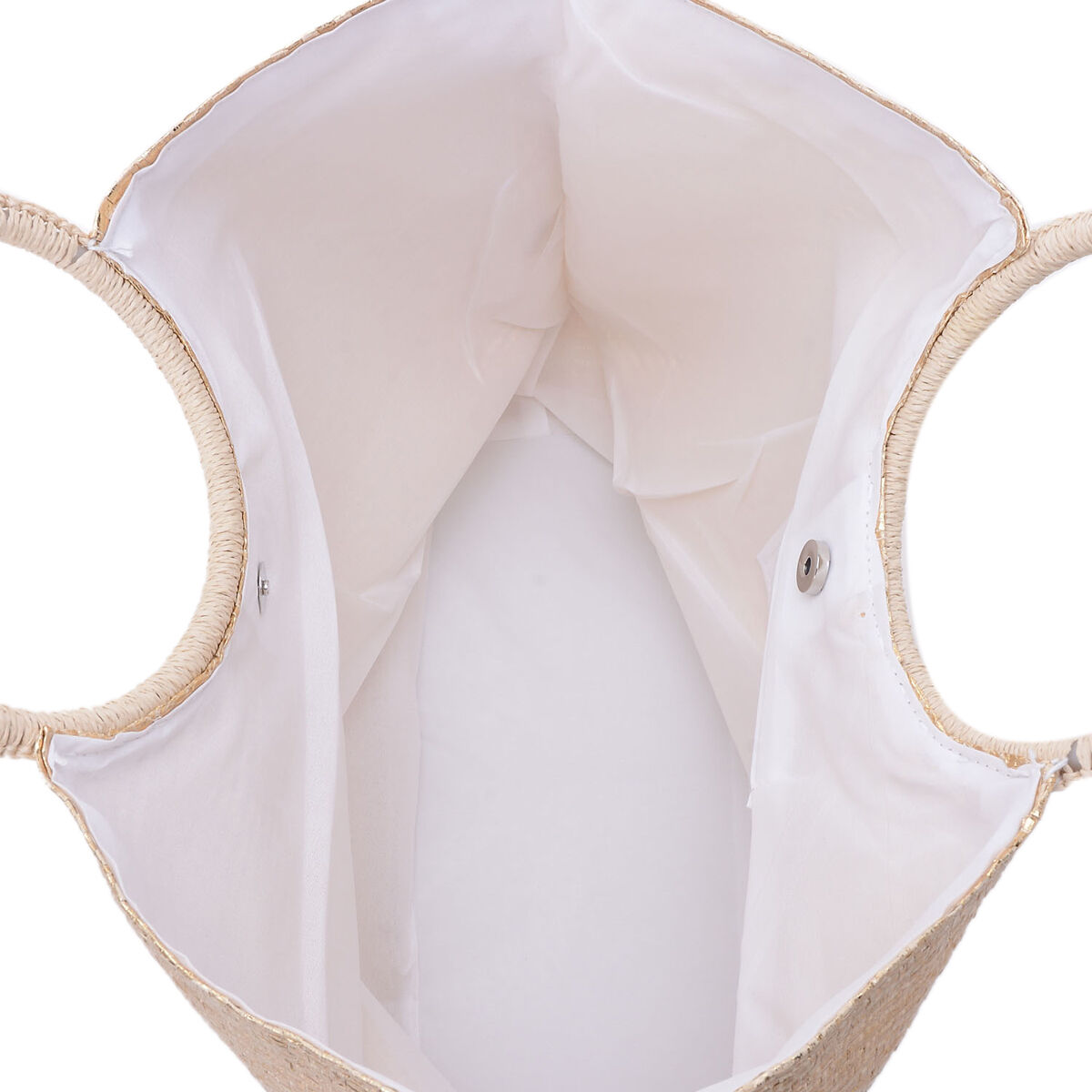 Metallic Golden Beach Bag (Size 50x36x17 Cm)