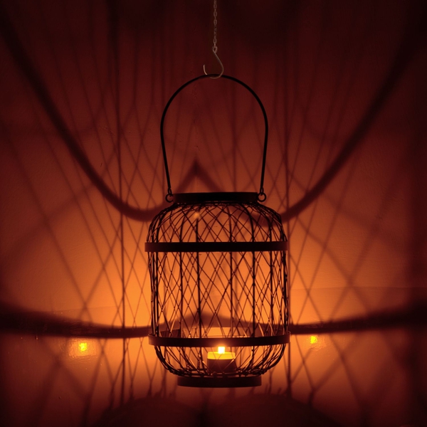 Home Decor - Handicraft Lantern Made of Black Wire