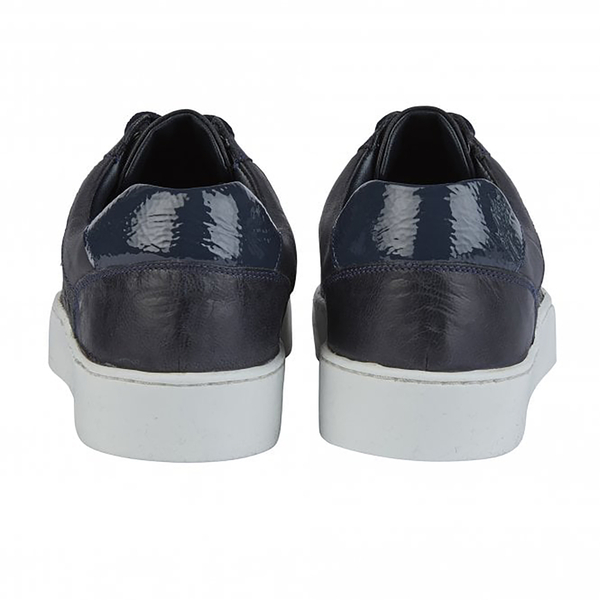 Lotus Navy Leather Cologne Lace-Up Trainers (Size 7)