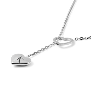 Personalised Engravable Stunning Heart Necklace, Size 17+2 Inch, Stainless Steel