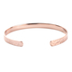 Rose Gold Overlay Sterling Silver Cuff Bangle (Size 7.5), Silver wt 12.53 Gms