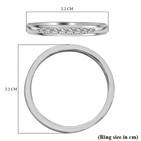 RHAPSODY 950 Platinum IGI Certified Diamond (VS/E-F) Half Eternity Ring 0.25 Ct.