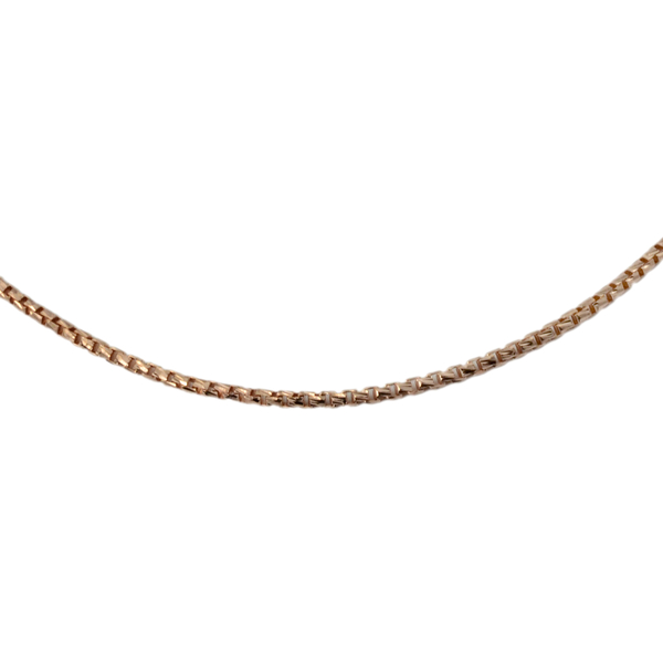 Box Chain in Rose Gold Sterling Silver 3.68 Grams 20 Inch