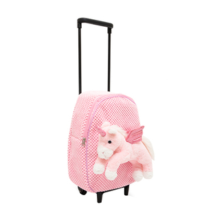 Close Out Deal - Plush Unicorn Trolley Backpack - Pink