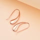 Italian Made - Rose Gold Overlay Sterling Silver Earrings (With Hook)